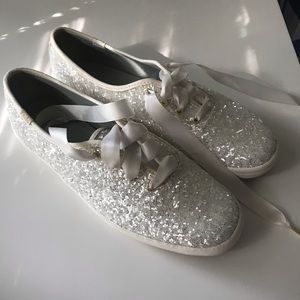 Keds x Kate Spade glitter sneakers. Size 9